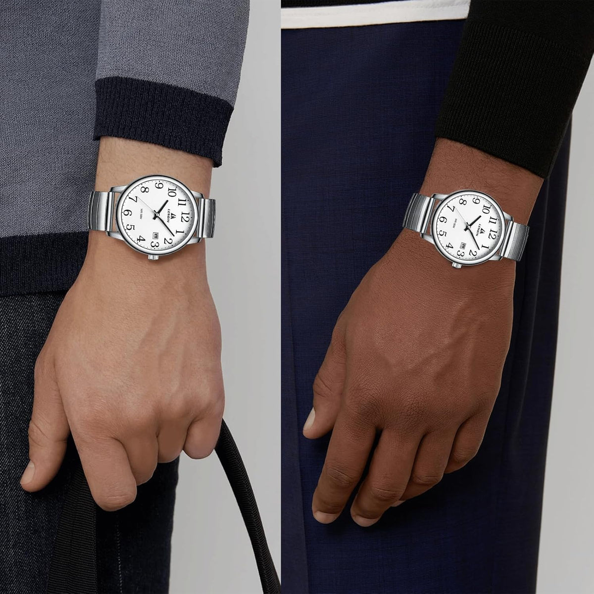 Mens Watches Easy Read Analog Quartz Waterproof Watch for Men