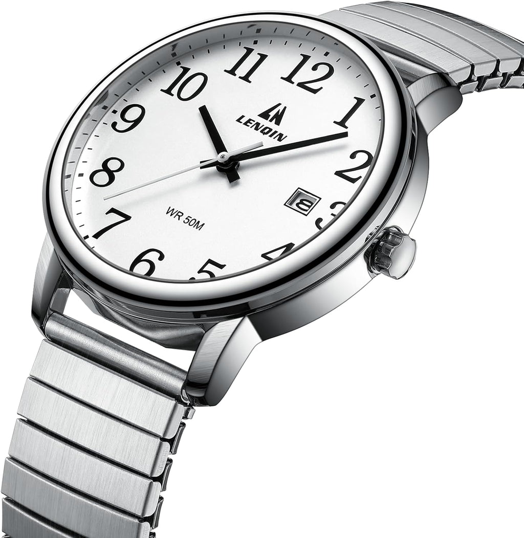 Mens Watches Easy Read Analog Quartz Waterproof Watch for Men